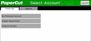 Select your account