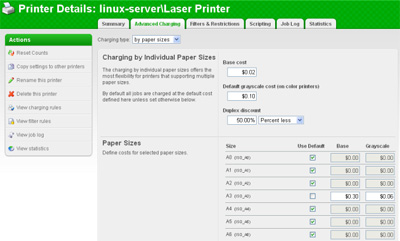 Printer details